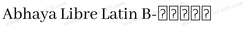 Abhaya Libre Latin B字体转换